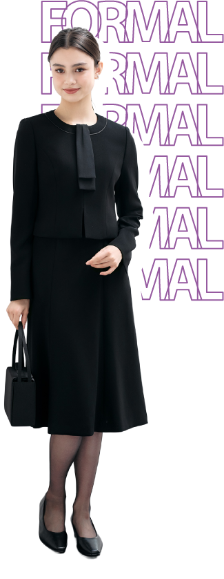 ウォッシャブルボウタイ付きアンサンブル