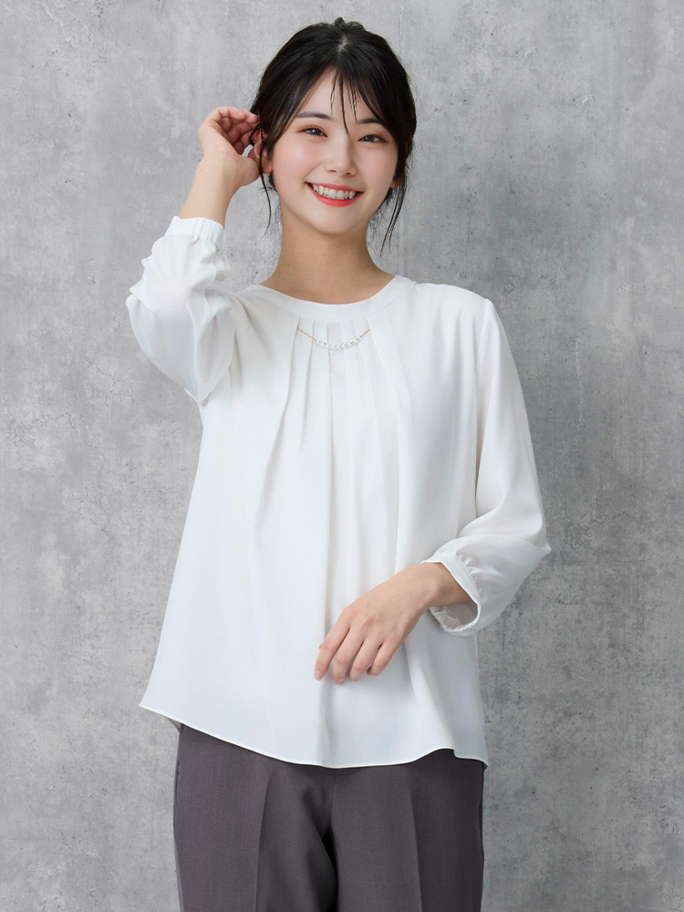 SOFFICE 2枚仕立てフロントパ－ル取り外し 2WAYブラウス 1