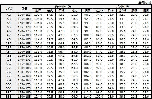 サイズチャート
