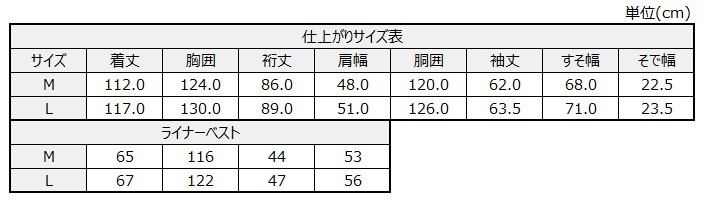 サイズチャート