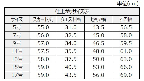 サイズチャート