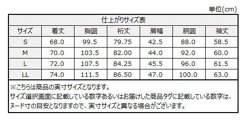 サイズチャート