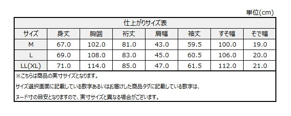 サイズチャート