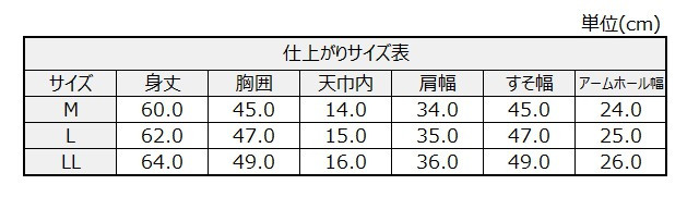 サイズチャート