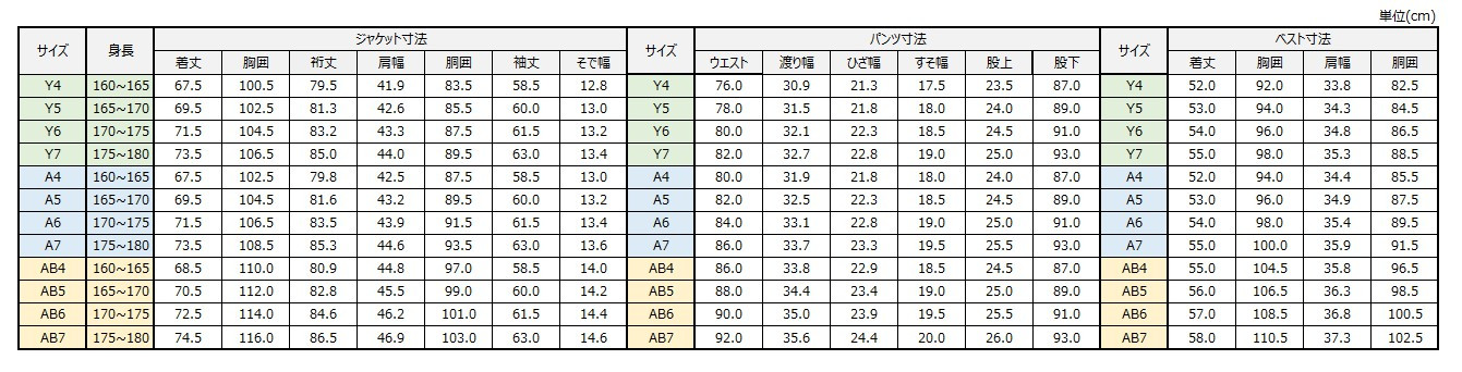 サイズチャート