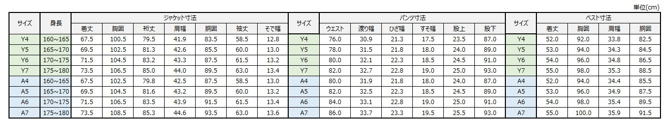 サイズチャート