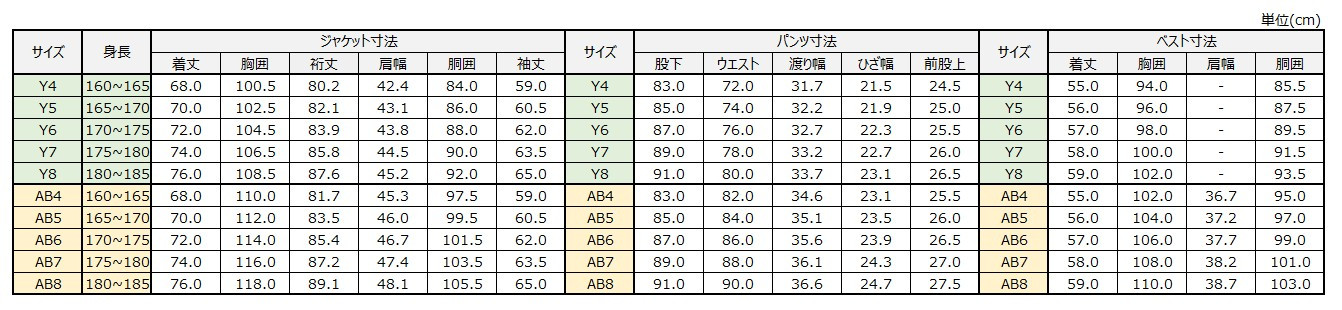 サイズチャート