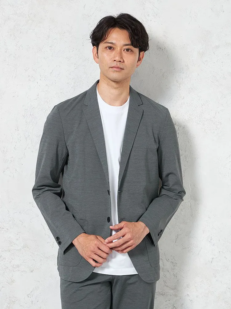 【即納】【WEB限定】上下セットアップハイブリッドジャージーストレッチ無地通年