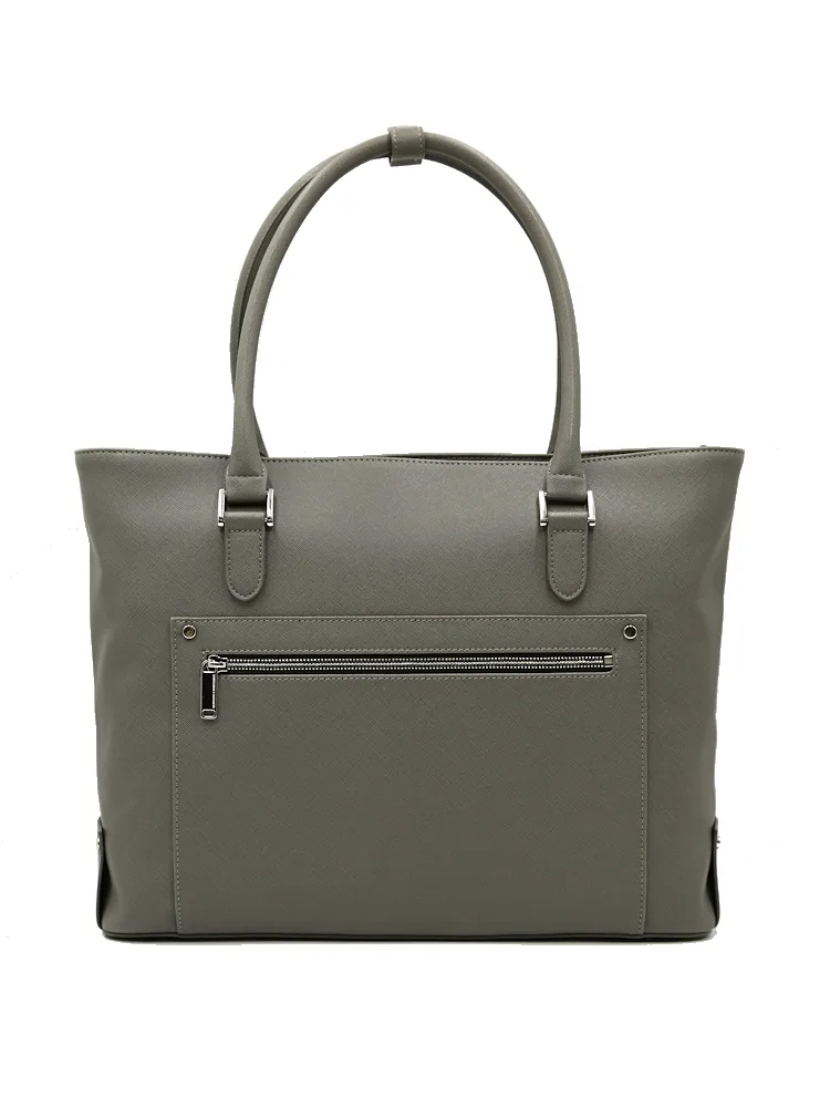 【KATHARINEEHAMNETT-キャサリン・イー・ハムネット-】サフィアーノ調トートバッグA4対応通年