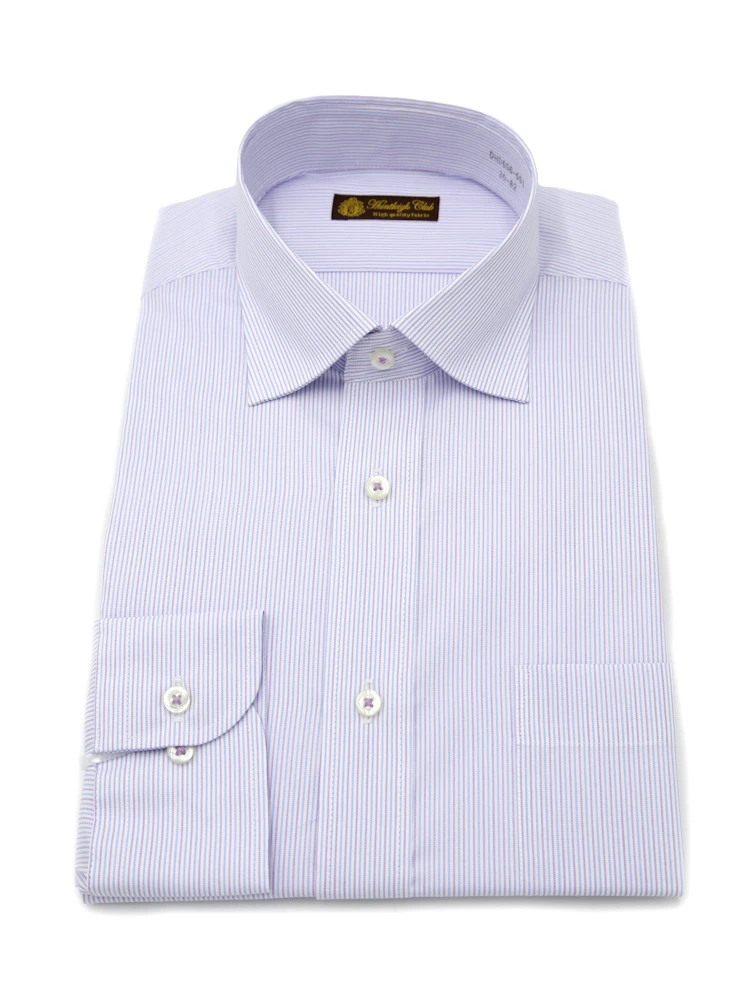 【形態安定】長袖ワイシャツセミワイド色柄ハントレークラブ通年