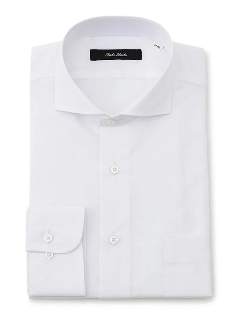 【形態安定】長袖ワイシャツカッタウェイリッケンバッカーブラック