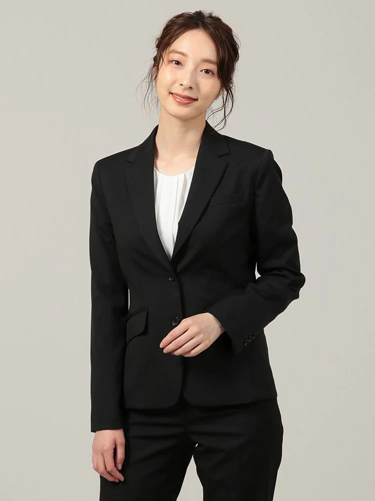 【ストレッチ】ジャケットビジネス2つボタン2WAYストレッチウォッシャブルソフィーチェ通年【レディース】