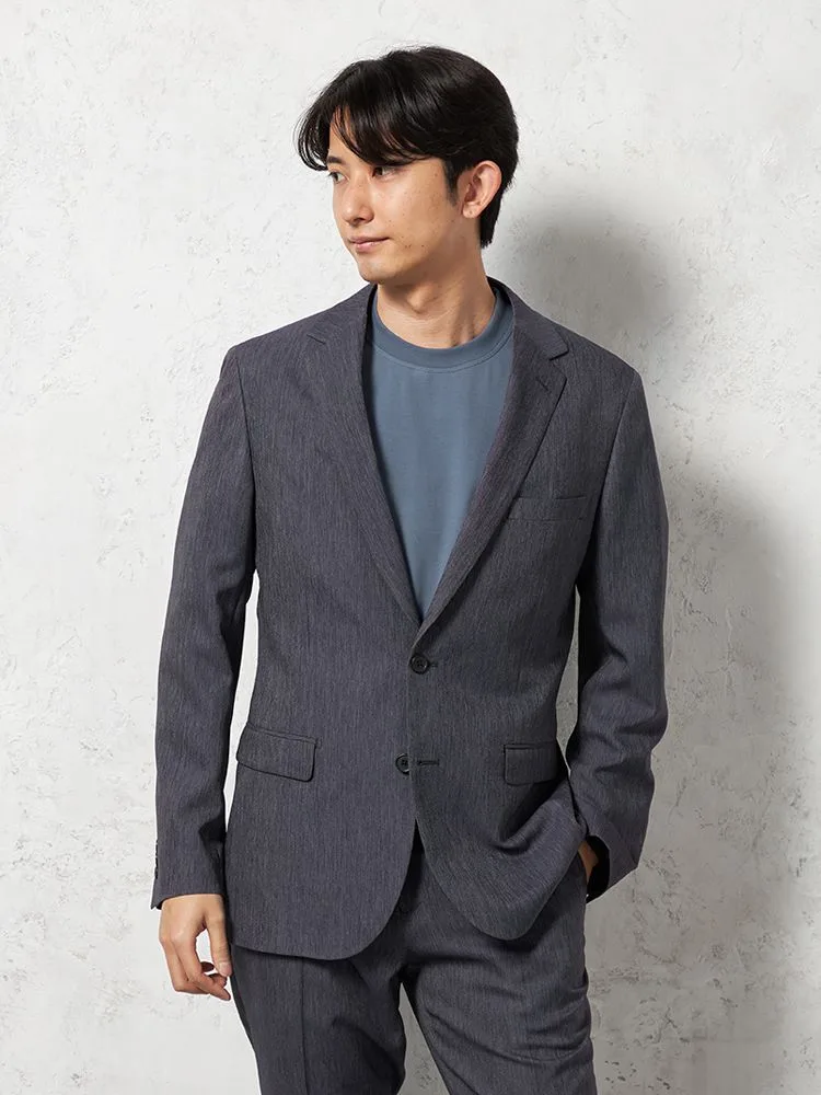 【即納】デニム調セットアップスーツ【WEB限定】上下ウォッシャブルネイビーTOKYORUN