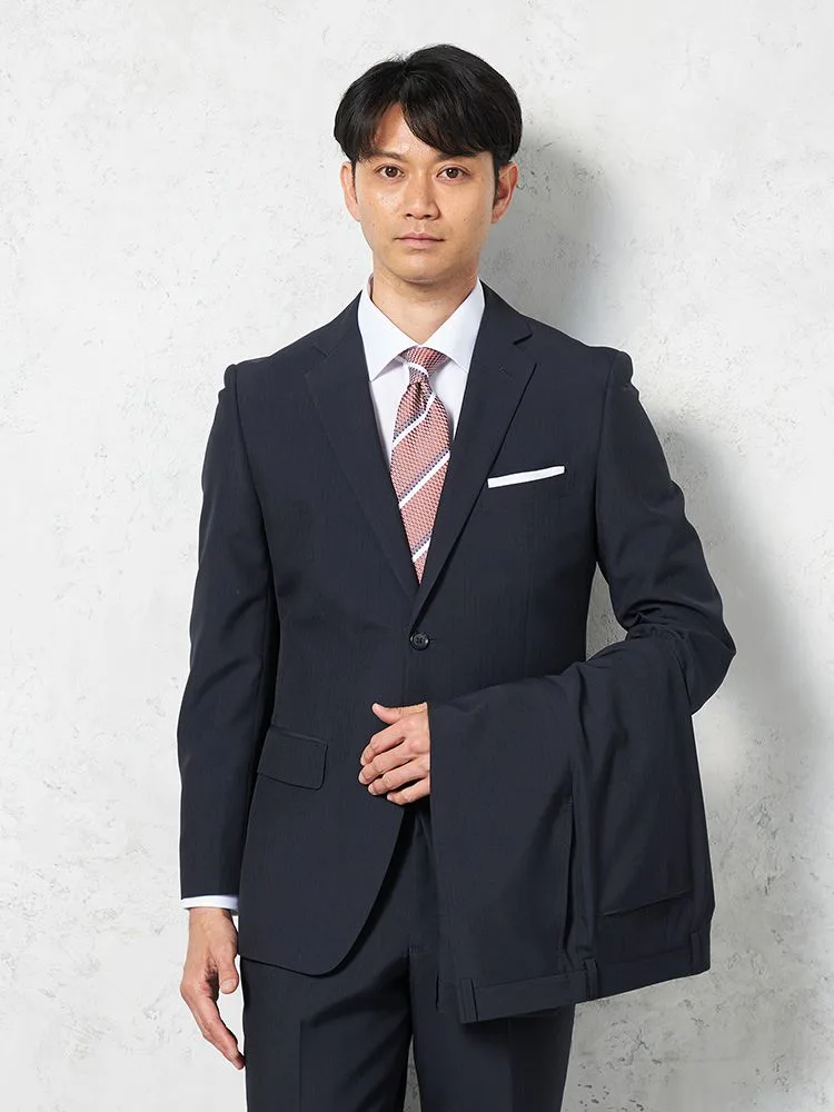 【上下ウォッシャブル】スーツ2つボタンツーパンツイージーケアストライプpinkywolman