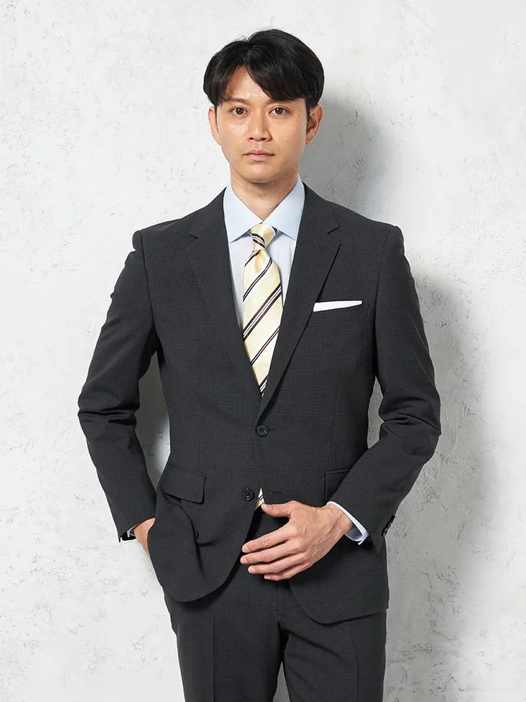 【上下ウォッシャブル】スーツ2つボタンイージーケアウインドペンリッケンバッカー