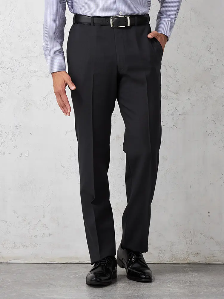 【リッケンバッカー】ノータックパンツウエストマジック®軽量ウォッシャブル通年ストレッチ吸汗速乾