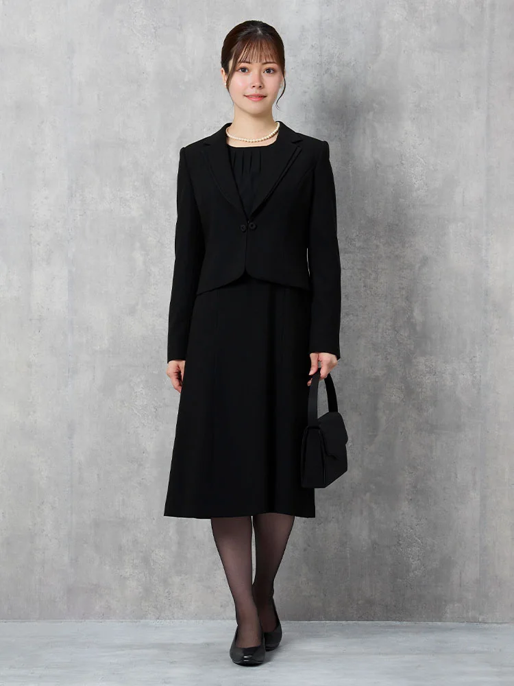 【ストレッチ】ウィメンズフォーマルアンサンブルYUMIKATSURAEnFormブラック通年礼服【レディース】