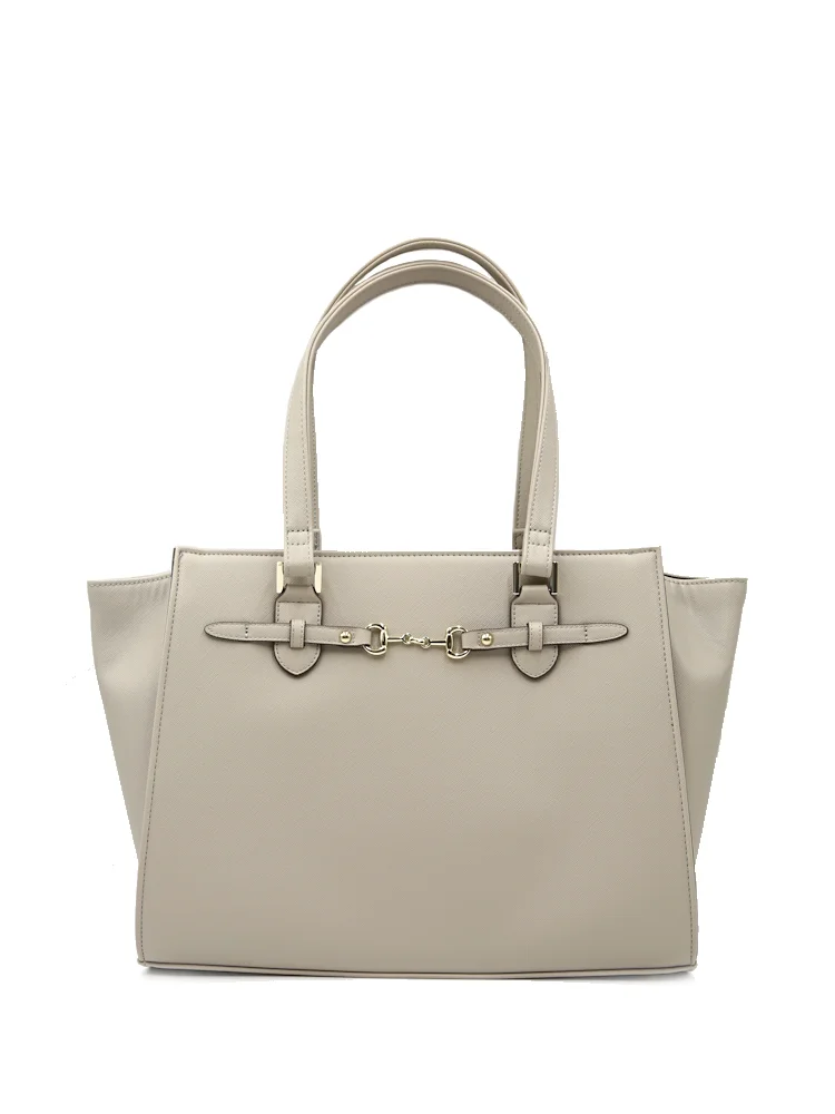 【2WAY】ビット金具付ベルトトートバッグA4サイズ対応収納ポケット充実通年【レディース】