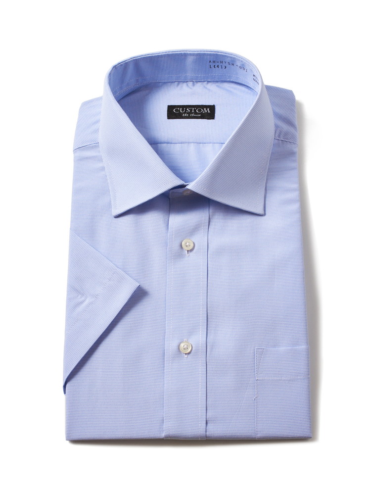 【形態安定】半袖ワイシャツセミワイドイージーケア春夏