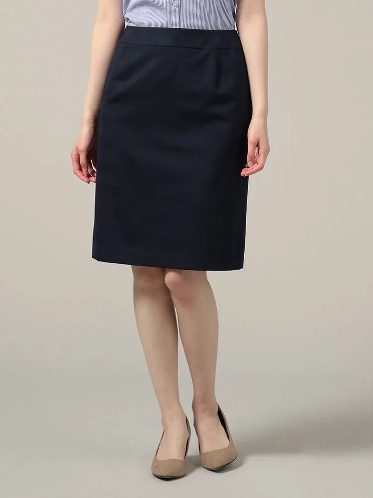 【ウォッシャブル＆ストレッチ】レディースタイトスカートStovel&MasonKnightsbridgeネイビーシャドーチェック【レディース】