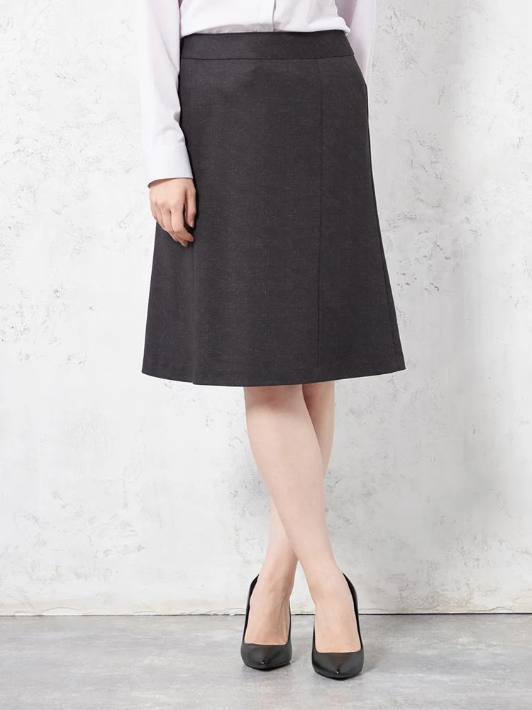 【ウォッシャブル】スカートフレアスカートプリントニットシャドーチェックS＆MKnightsbridge秋冬【レディース】