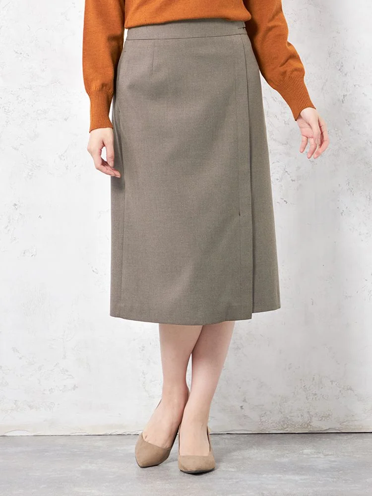 【CassetteCross】スカート巻き風スカートウォッシャブルストレッチ無地SOFFICE秋冬【レディース】