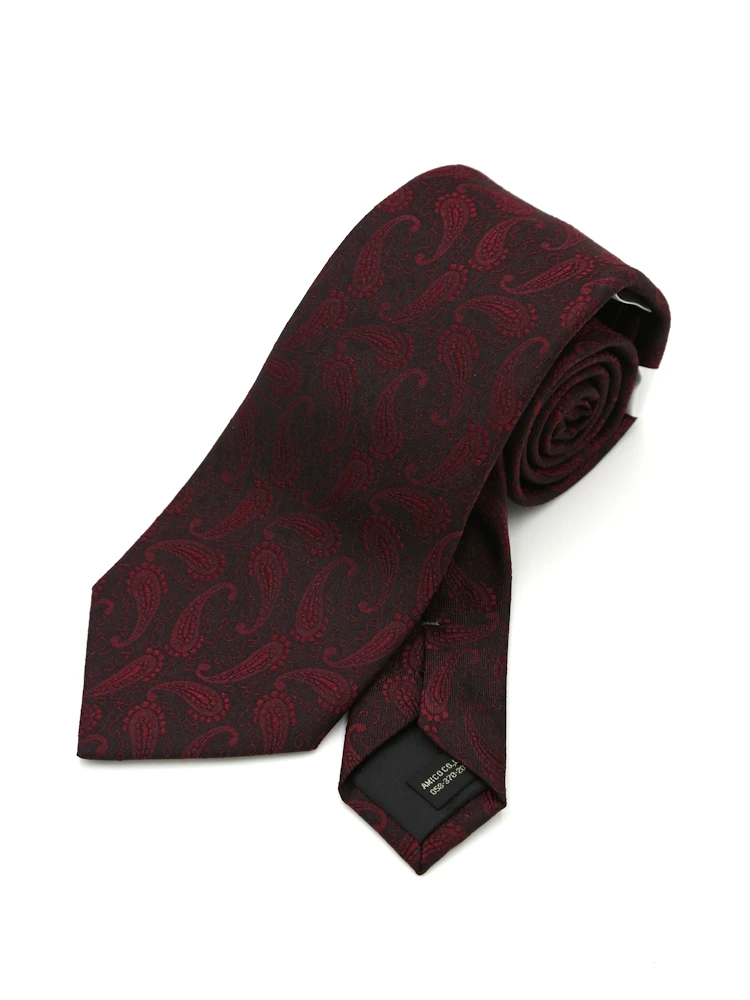 【シルク100%】ネクタイレギュラーブライダルテイストペイズリーユミカツラ通年