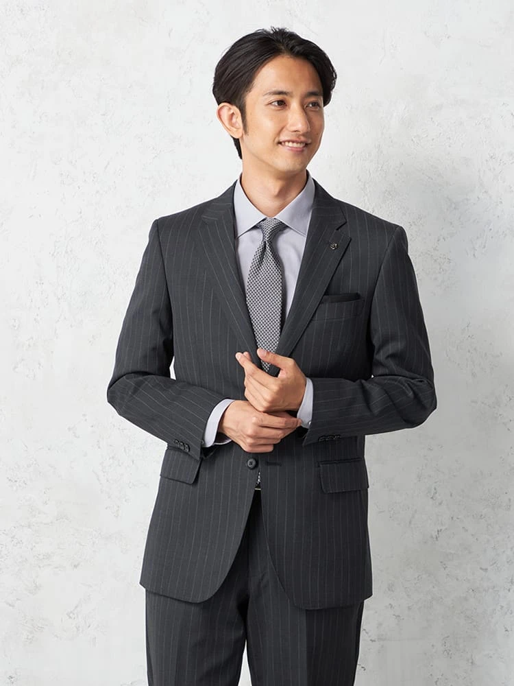 【KATHARINEEHAMNETT-キャサリン・イー・ハムネット-】スーツ2つボタンＫＡＴＨＡＲＩＮＥＥＨＡＭＮＥＴＴ２Ｐ上下ウォッシャブルストライプキャサリンＥハムネット秋冬