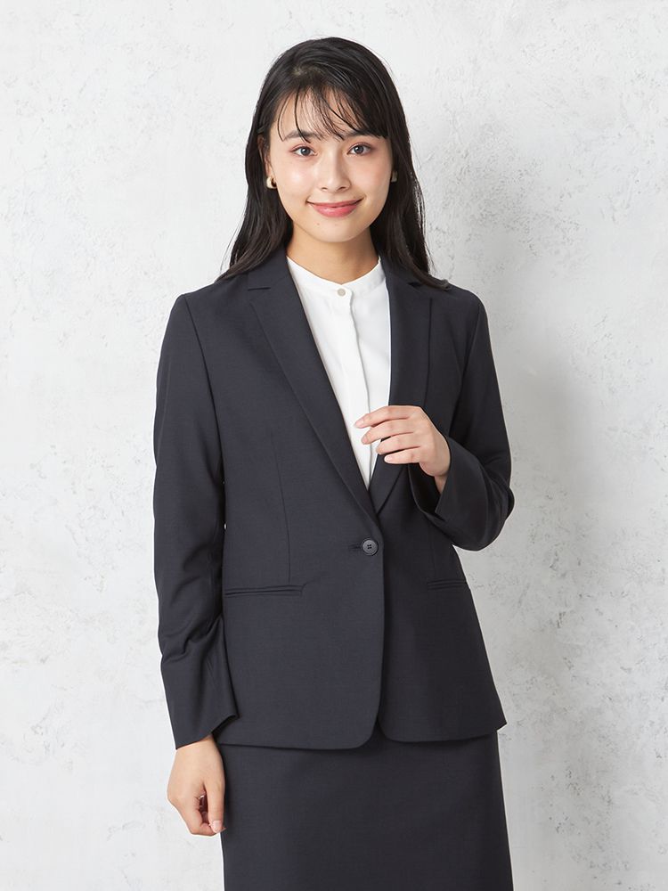 【INDIVI】ウォッシャブルテーラードジャケット1つボタンキャリーマングレンチェック通年【レディース】