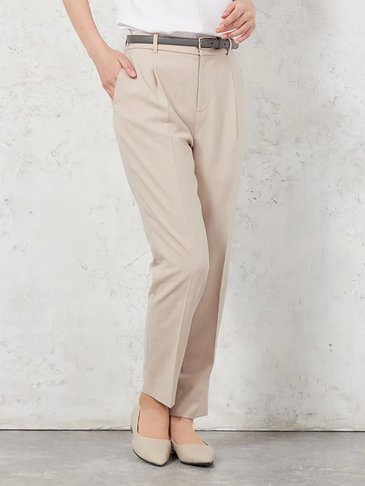 【INDIVI】キャリーマンストレッチテーパードパンツウォッシャブル【レディース】