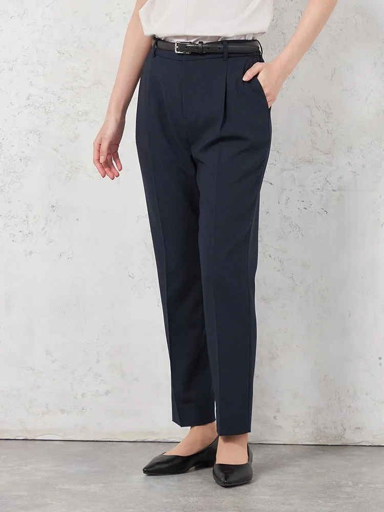 【INDIVI】キャリーマンストレッチテーパードパンツウォッシャブル【レディース】