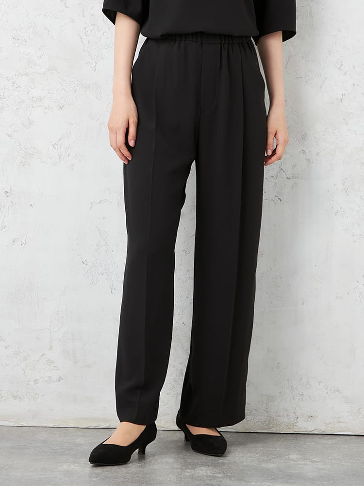 【INDIVI】PEプレーンセットアップパンツウォッシャブル【レディース】