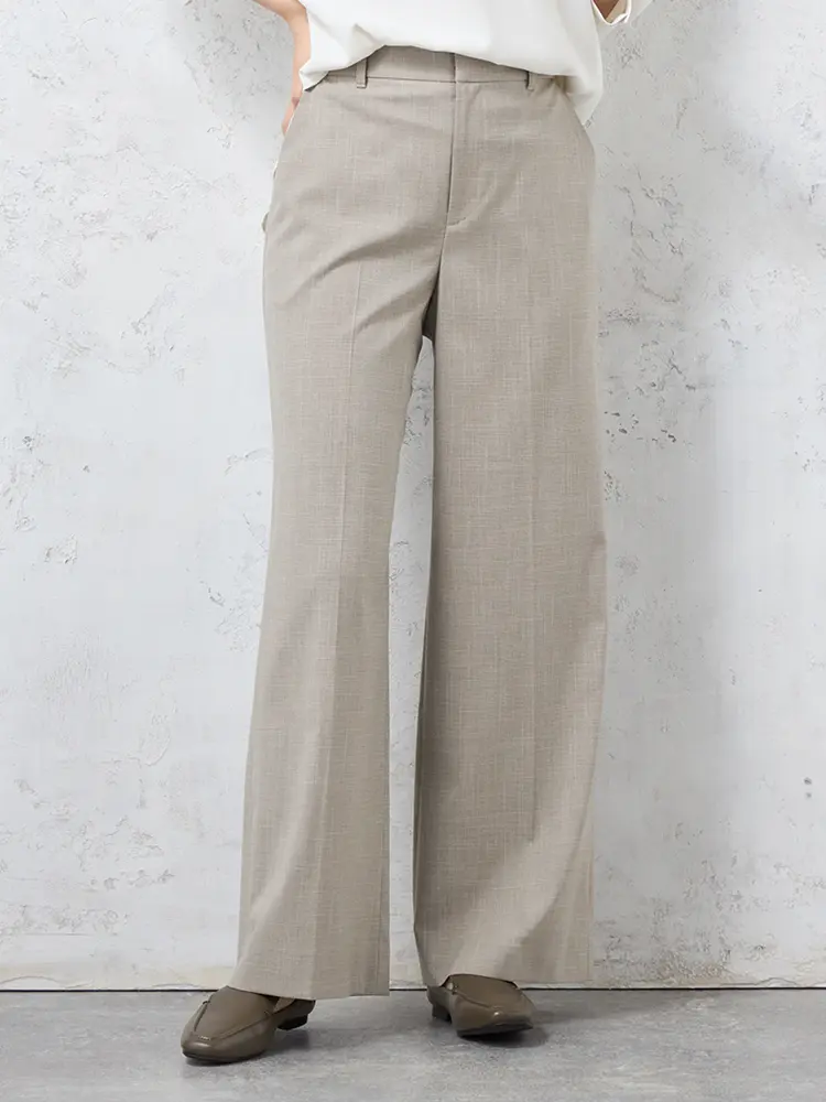 【INDIVI】キャリーマンツイーディーワイドパンツ通年【レディース】