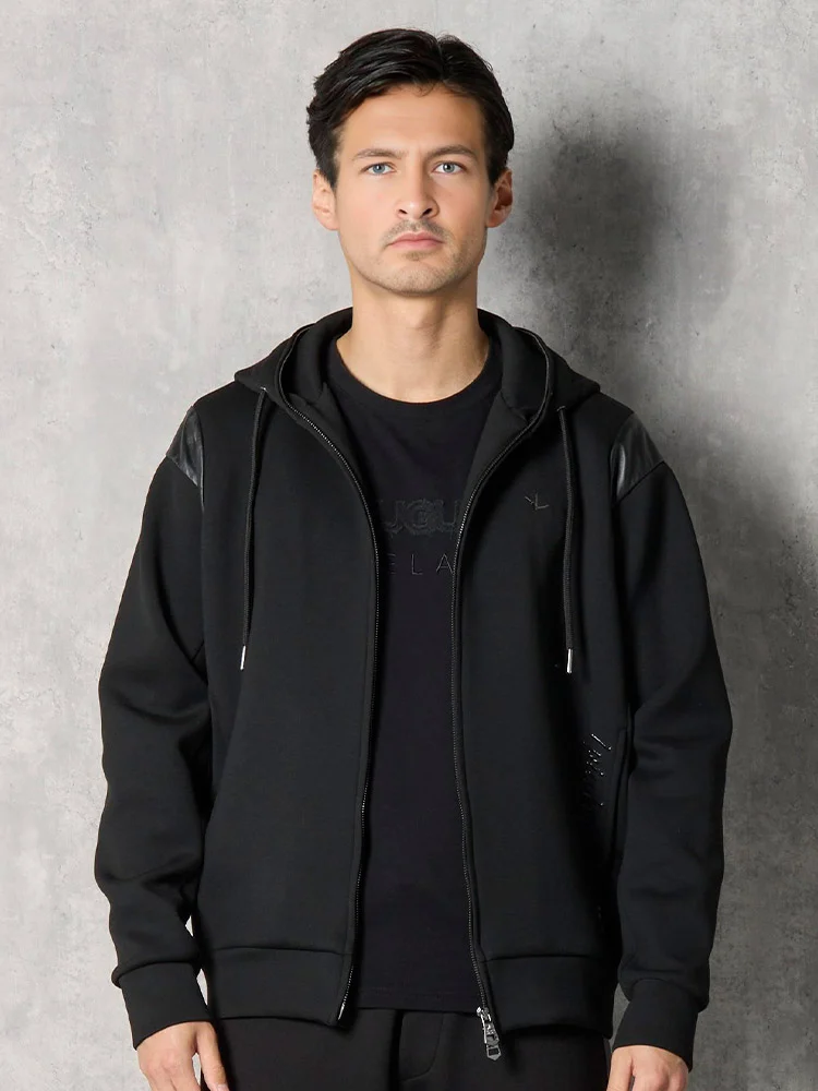 【1PIU1UGUALE3RELAX】LEATHERLINEPUNCHフーディ秋冬（ウノピゥウノウグァーレトレ）