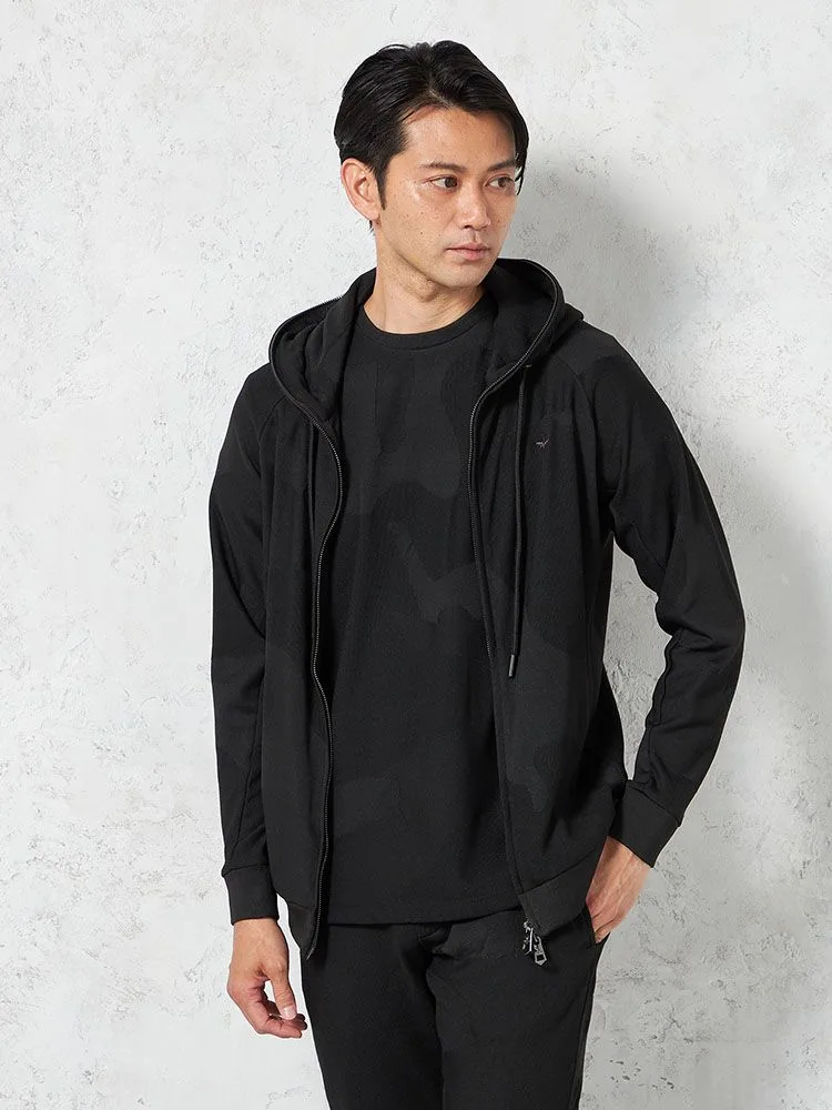 【1PIU1UGUALE3RELAX】BIGCAMOJACQUARDフーディ通年（ウノピゥウノウグァーレトレ）