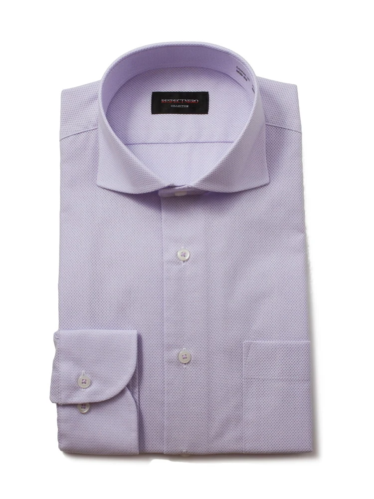 【形態安定】長袖ワイシャツカッタウェイレノクロスシリーズ吸水速乾無地nero【スリムデザイン】