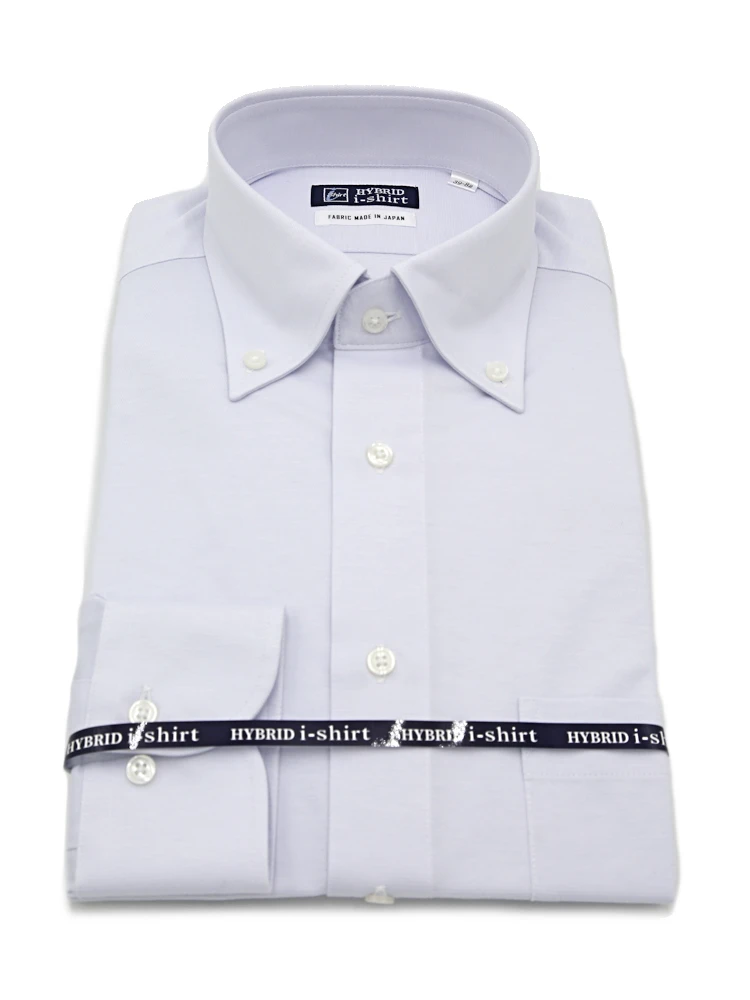 【ハイブリッドアイシャツ】長袖ワイシャツボタンダウン形態安定ストレッチロイヤルオックス通年