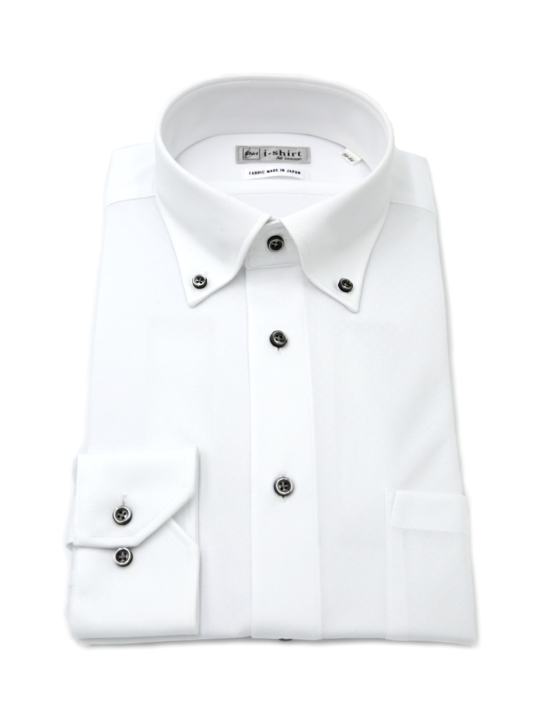 【即納】WEB限定【完全ノーアイロン】長袖アイシャツボタンダウンストレッチロンビック柄i-shirt通年