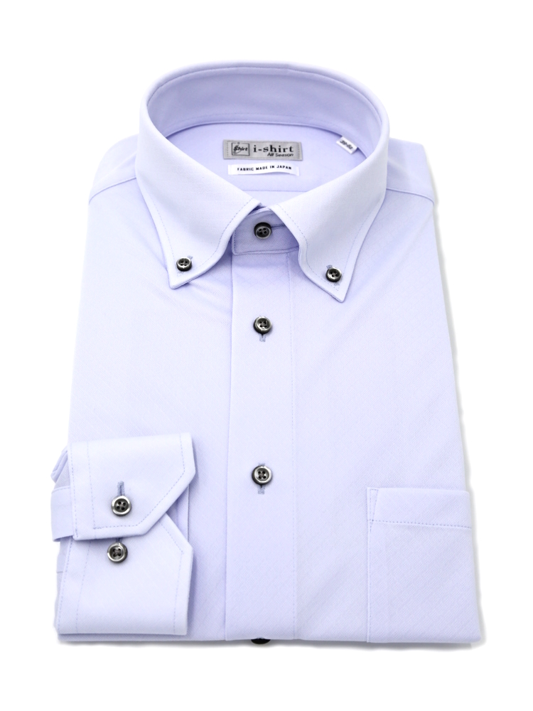 【即納】WEB限定【完全ノーアイロン】長袖アイシャツボタンダウンストレッチロンビック柄i-shirt通年