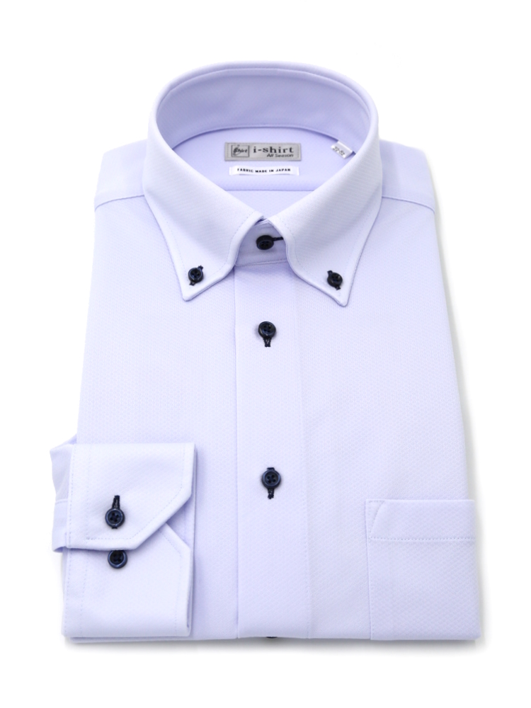 【即納】WEB限定【完全ノーアイロン】長袖アイシャツボタンダウンストレッチマイクロロンビック柄i-shirt通年