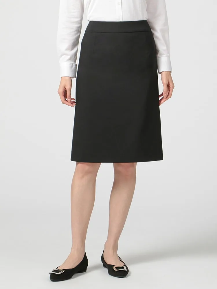 SOFFICE黒無地スカートウォッシャブル【レディース】