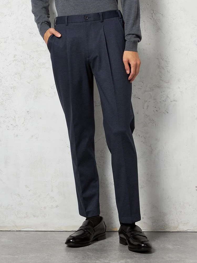 【ウォッシャブル】サスビズパンツワンタックストレッチ【セットアップ商品有】無地秋冬