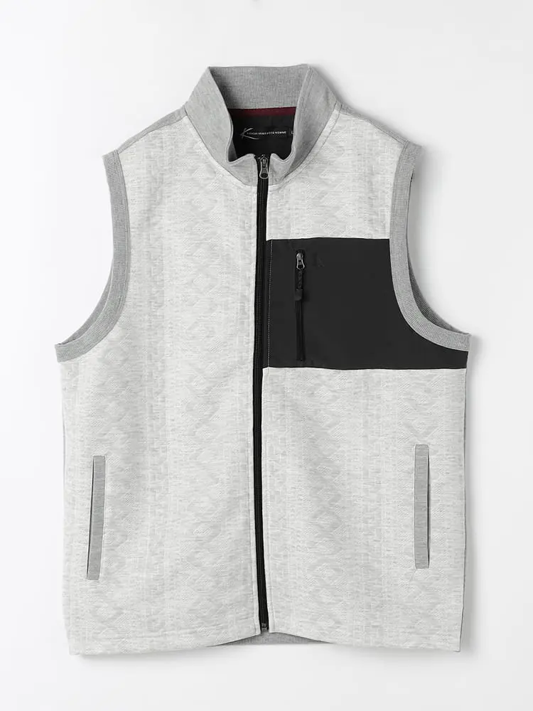 【カンサイ・ヤマモト】ブリスターベストカジュアルアウター秋冬