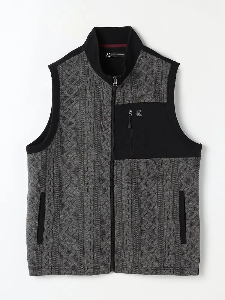 【カンサイ・ヤマモト】ブリスターベストカジュアルアウター秋冬