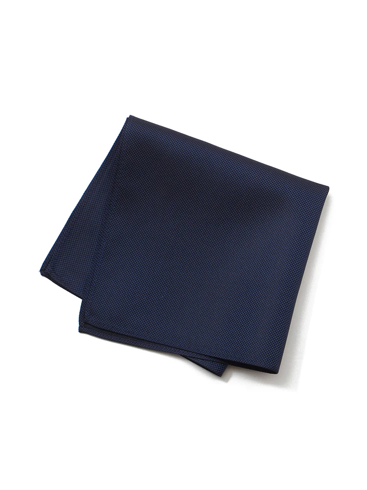 【シルク100％】ポケットチーフ定番濃色無地通年