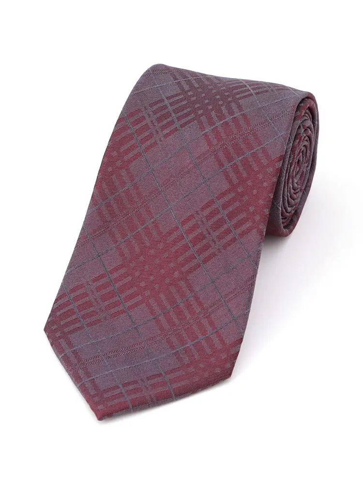 【ネロ】成人式対応シルク100％ネクタイレギュラーチェックｎｅｒｏ春夏