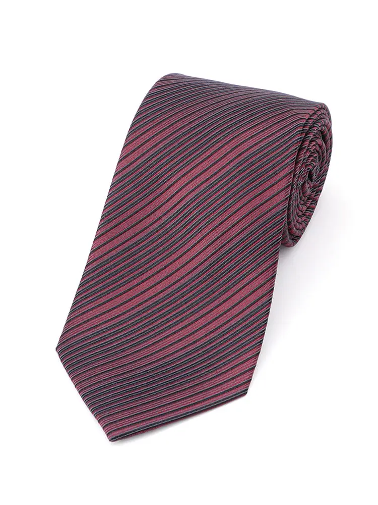 【ネロ】成人式対応シルク100％ネクタイレギュラーストライプｎｅｒｏ春夏