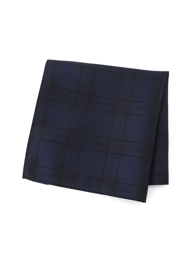 【ネロ】ネクタイ共生地ポケットチーフチェックｎｅｒｏ春夏