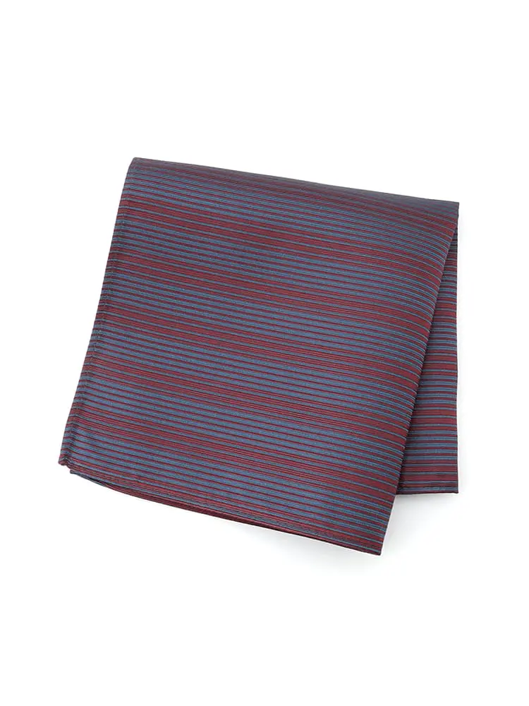 【ネロ】ネクタイ共生地ポケットチーフストライプｎｅｒｏ春夏