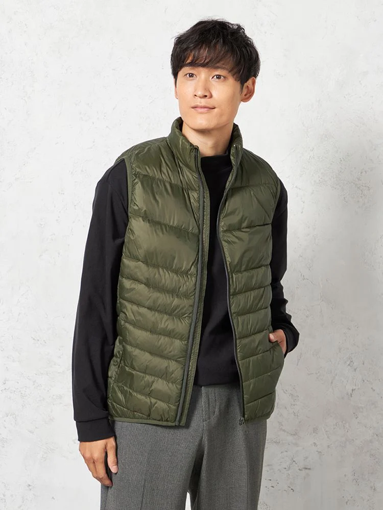 【吸湿発熱】スタンドベストコズミックス【吸湿発熱/保温/消臭効果】中綿無地カジュアルアウターリッケンバッカー秋冬